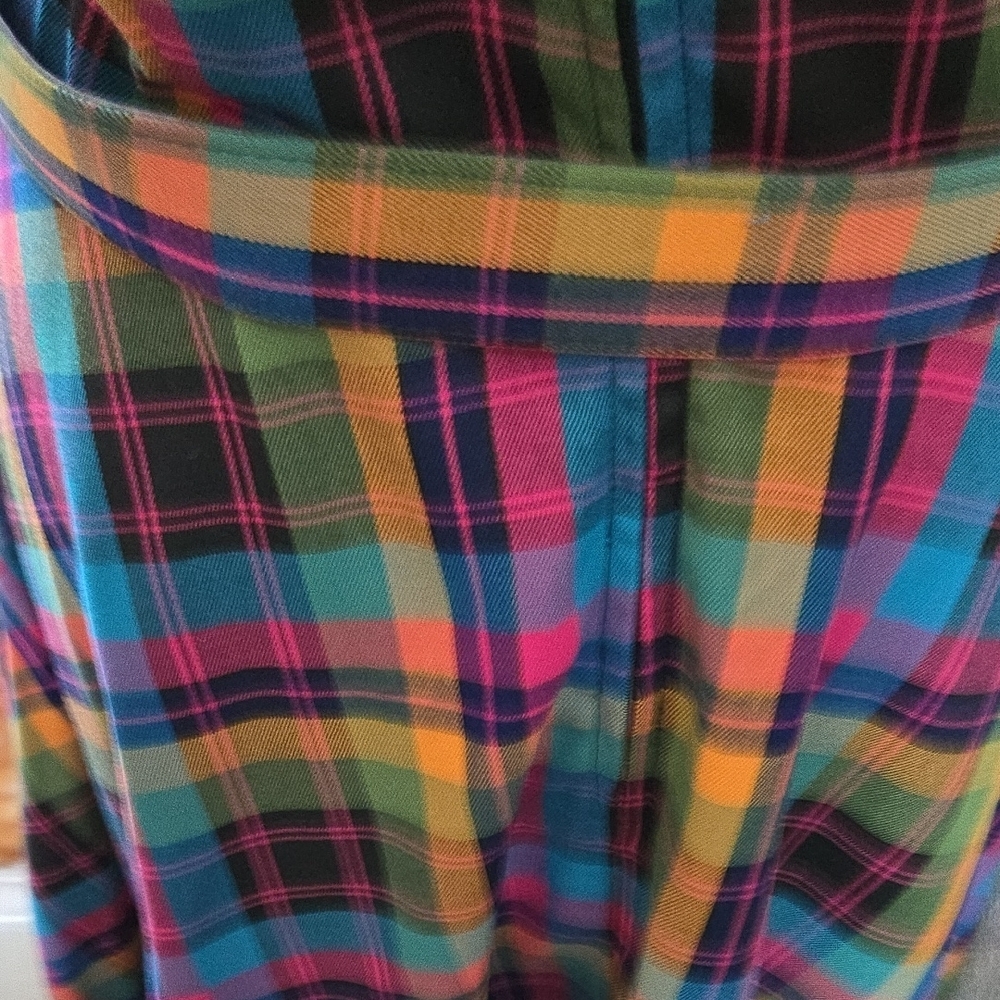 Voodoo Vixen Colorful Plaid Dress. Pockets Size 8. - Picture 3 of 4